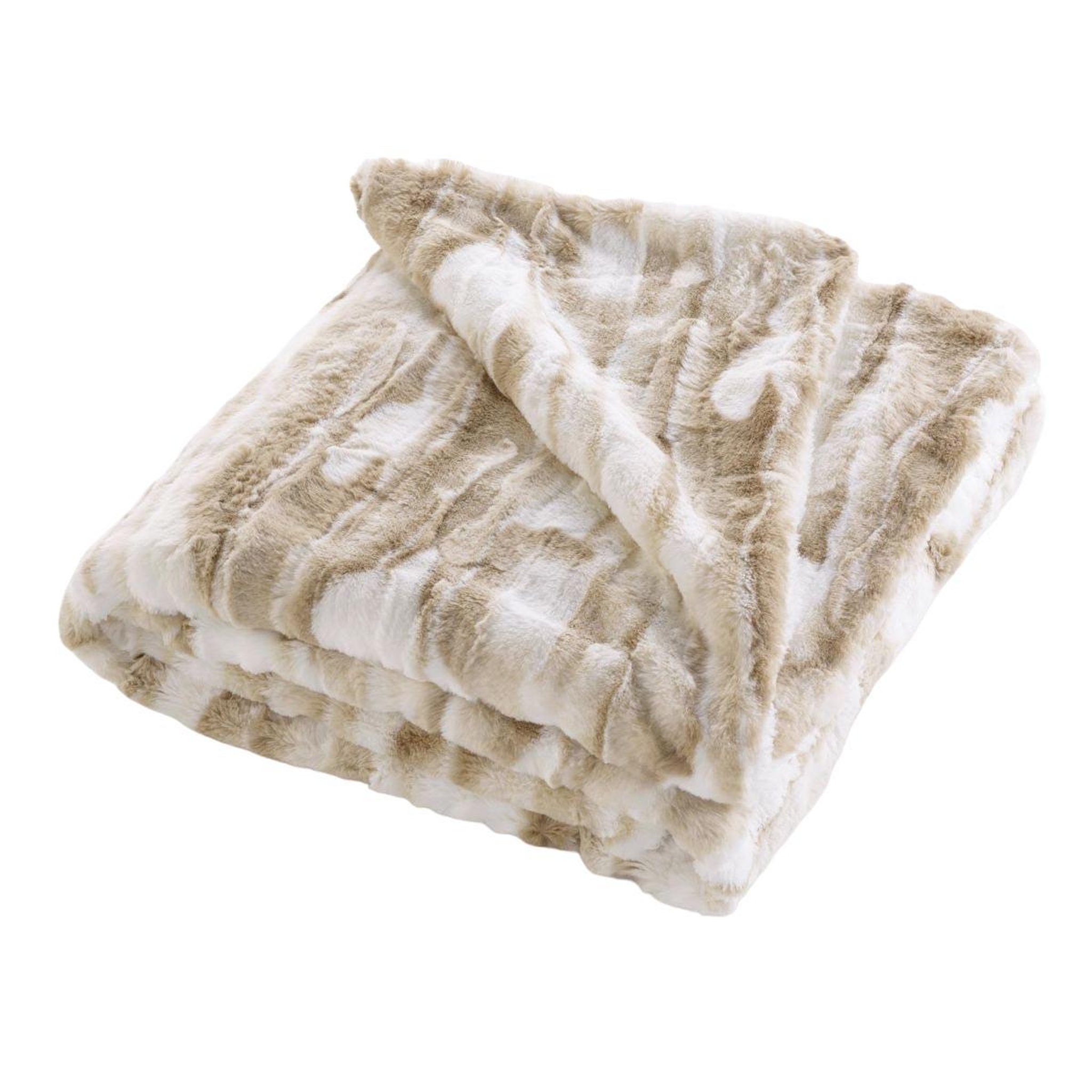 Douceur d'Intérieur Plaid imitation fourrure  cheyenne  125x150cm naturel