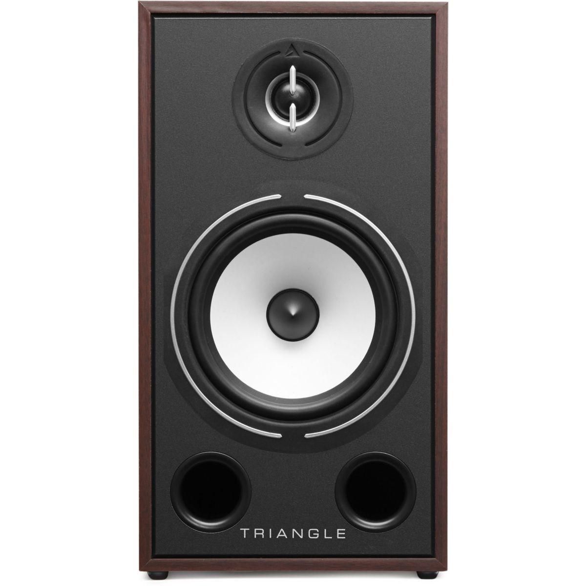 Triangle Enceinte bibliothèque Borea BR03 noyer x2