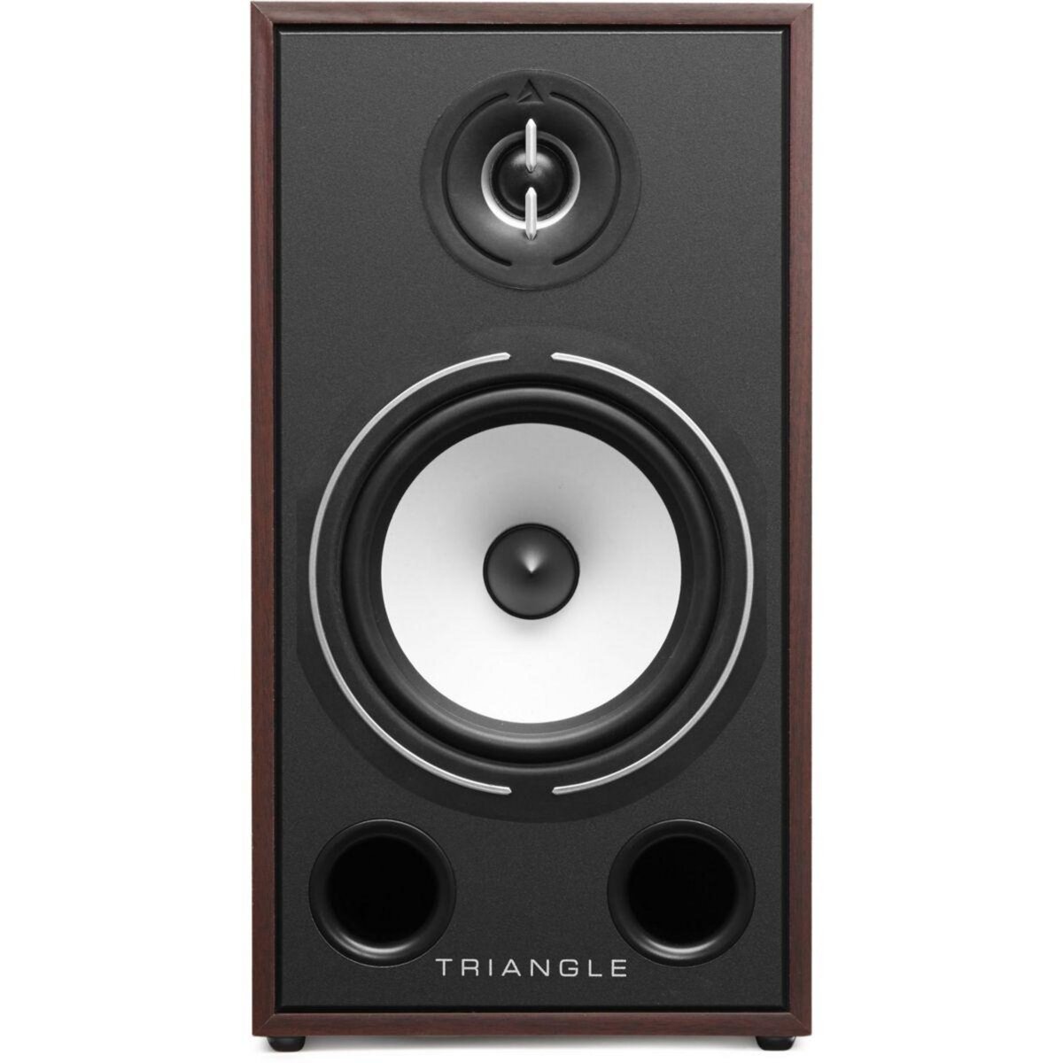 Triangle Enceinte bibliothèque Borea BR03 noyer x2