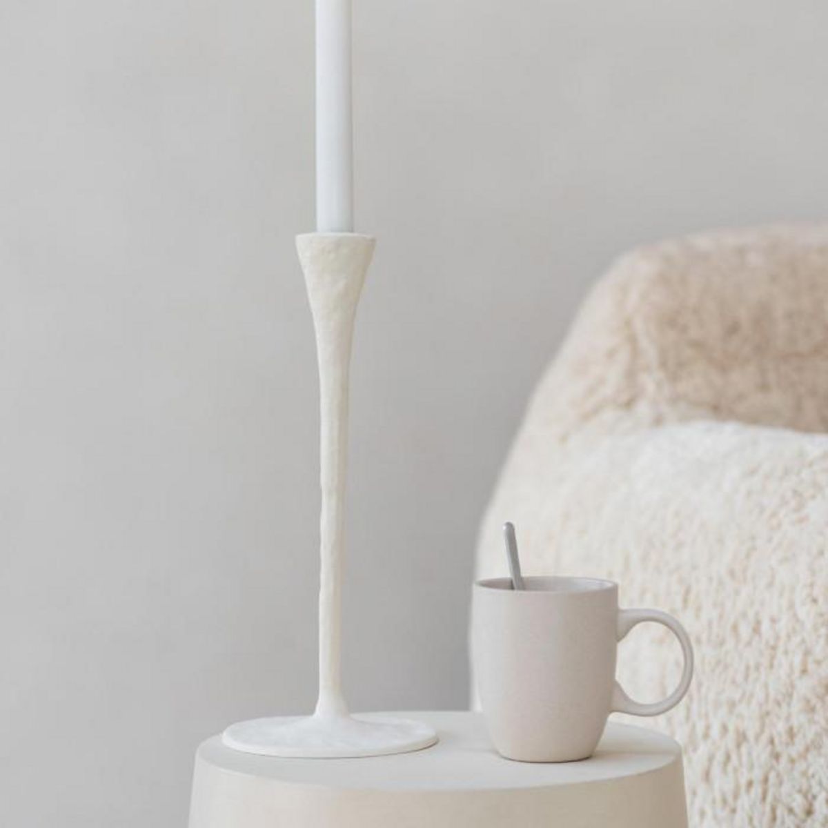 Paris Prix Lot de 2 Chandeliers en Métal  Goa  42cm Blanc