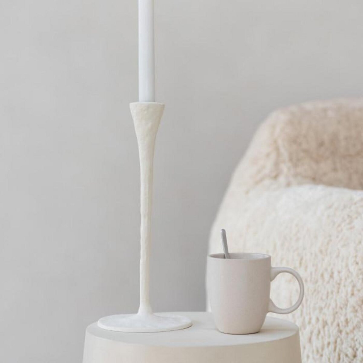 Paris Prix Lot de 2 Chandeliers en Métal  Goa  42cm Blanc