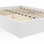 Voir la diapositive 5 : ID MARKET Lit coffre double SANDSIDE avec sommier 160 x 200 cm blanc