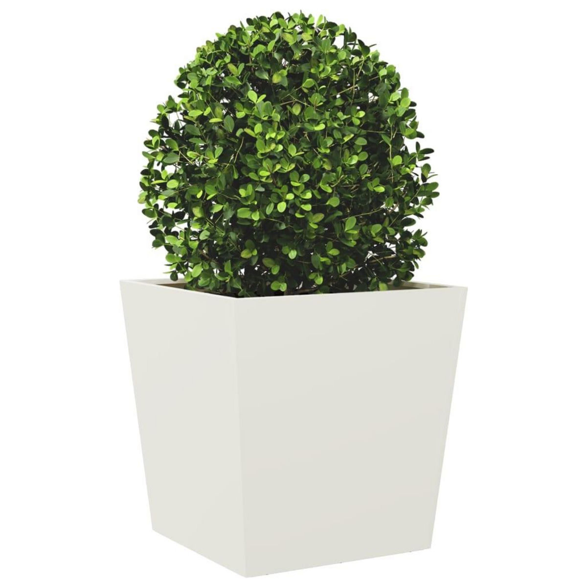 VIDAXL Jardiniere blanc 50x50x50 cm acier