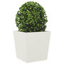 Voir la diapositive 3 : VIDAXL Jardiniere blanc 50x50x50 cm acier