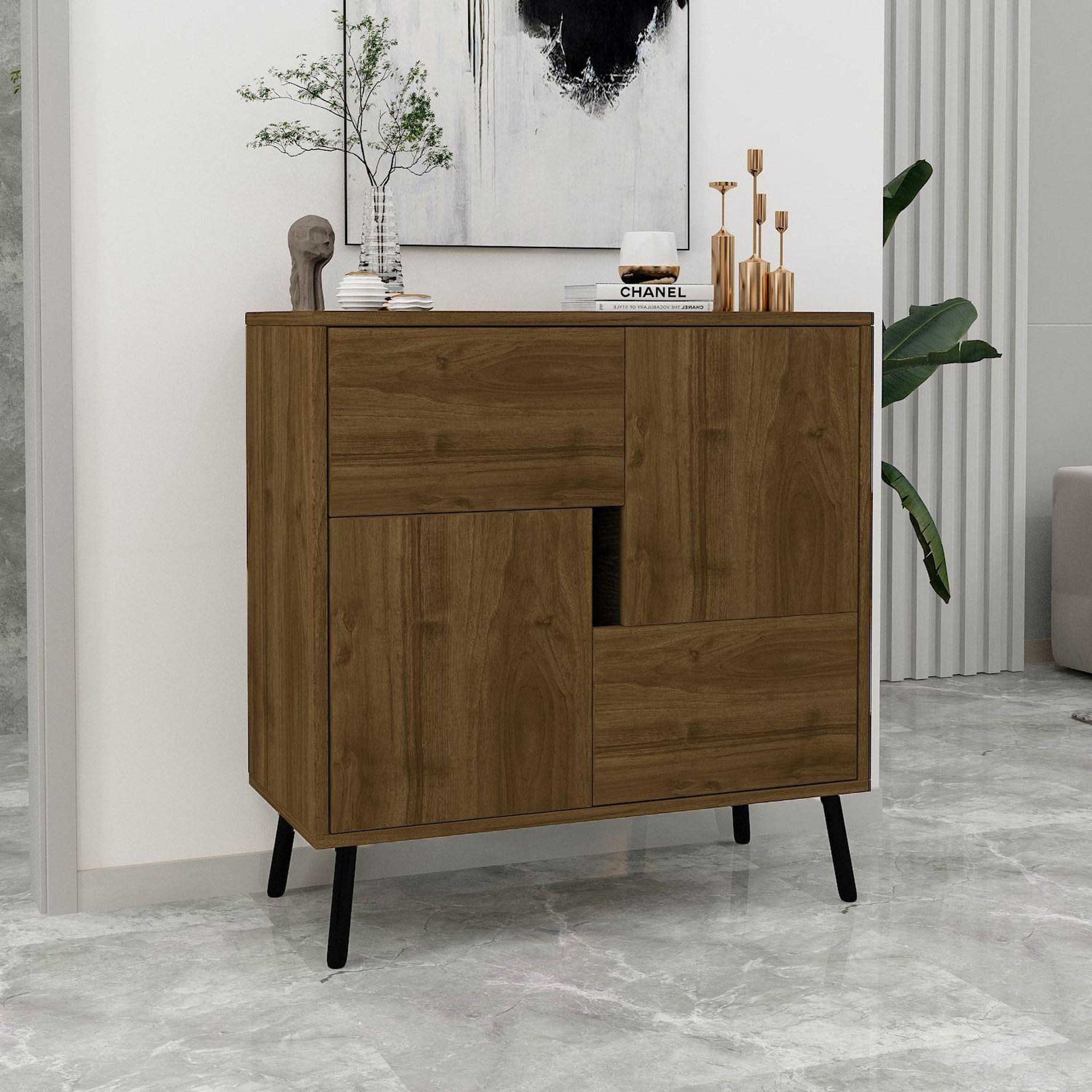 Voir la diapositive 2 : Habitat et Jardin Buffet en bois  darien  - 76 x 35 x 79 cm - marron