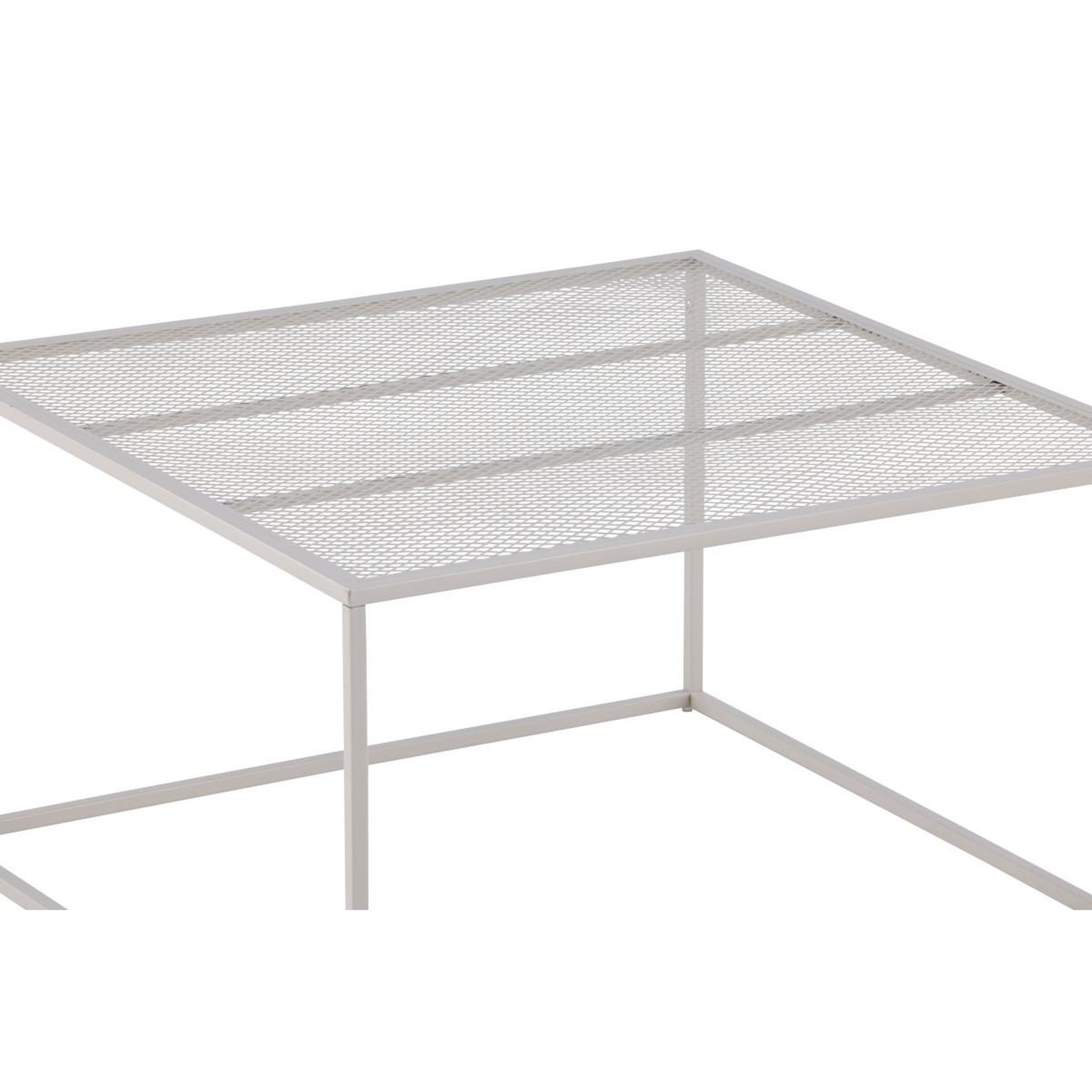 Voir la diapositive 4 : Paris Prix Table basse en métal  netz  80cm beige