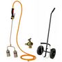 Voir la diapositive 1 : INTEC Désherbeur thermique Pro 2 Bruleurs Ø 60 mm Turbo Tuyau 5m Détendeur gaz 4.0 bar Allume gaz Chariot INTEC