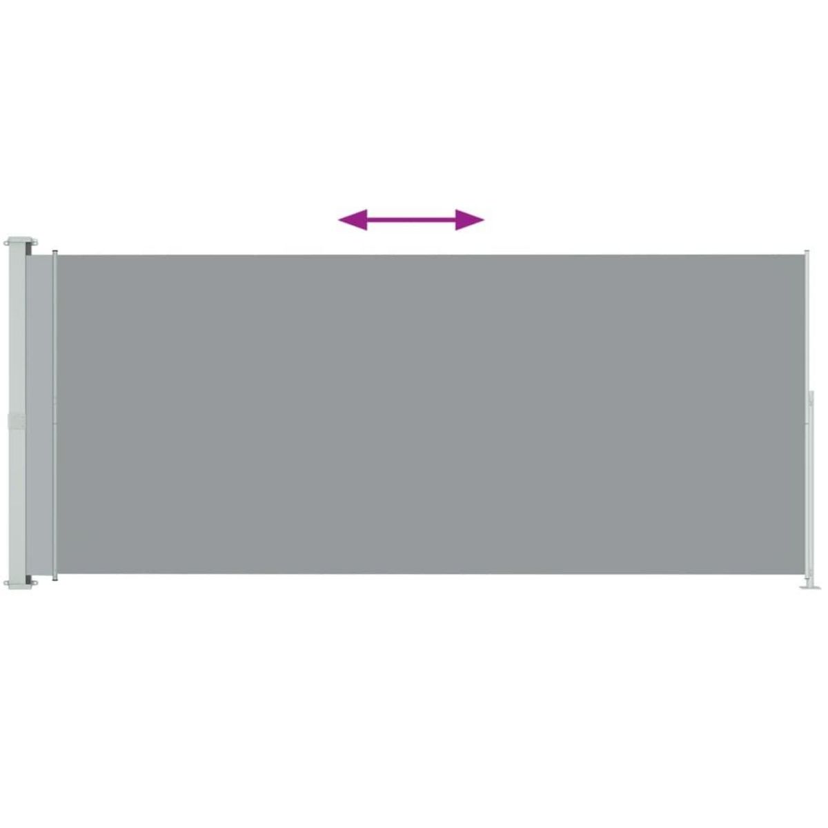 VIDAXL Auvent lateral retractable de patio 200x500 cm Gris