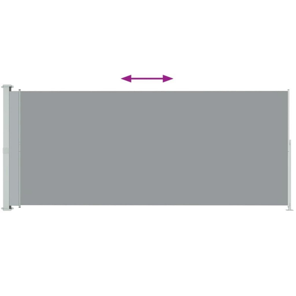 VIDAXL Auvent lateral retractable de patio 200x500 cm Gris