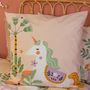 Voir la diapositive 2 : COTE DECO Housse de couette 140x200 + 1 taie LICORNE coton 57fils