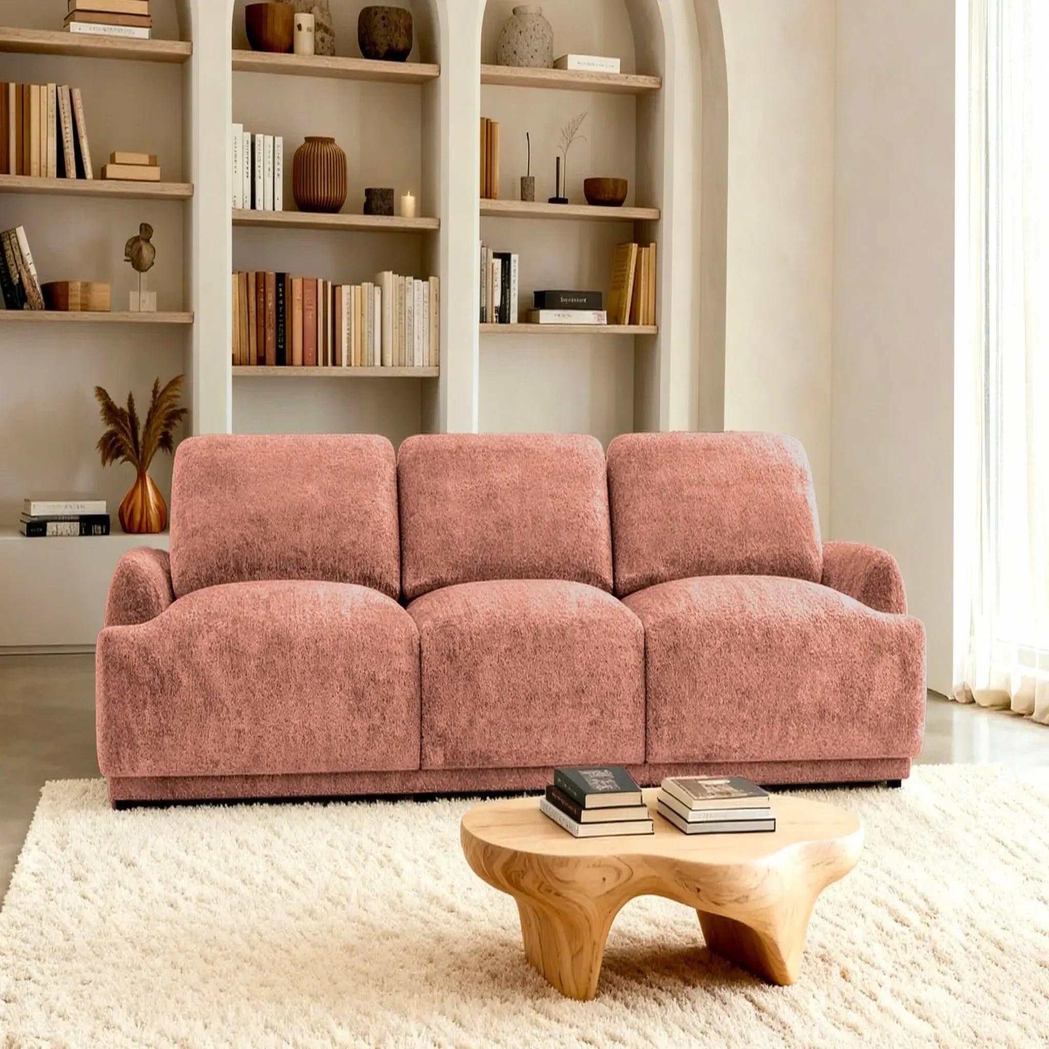 Voir la diapositive 2 : CASANOVA PARIS Rosalie - canapé droit tissu chenille 3 places