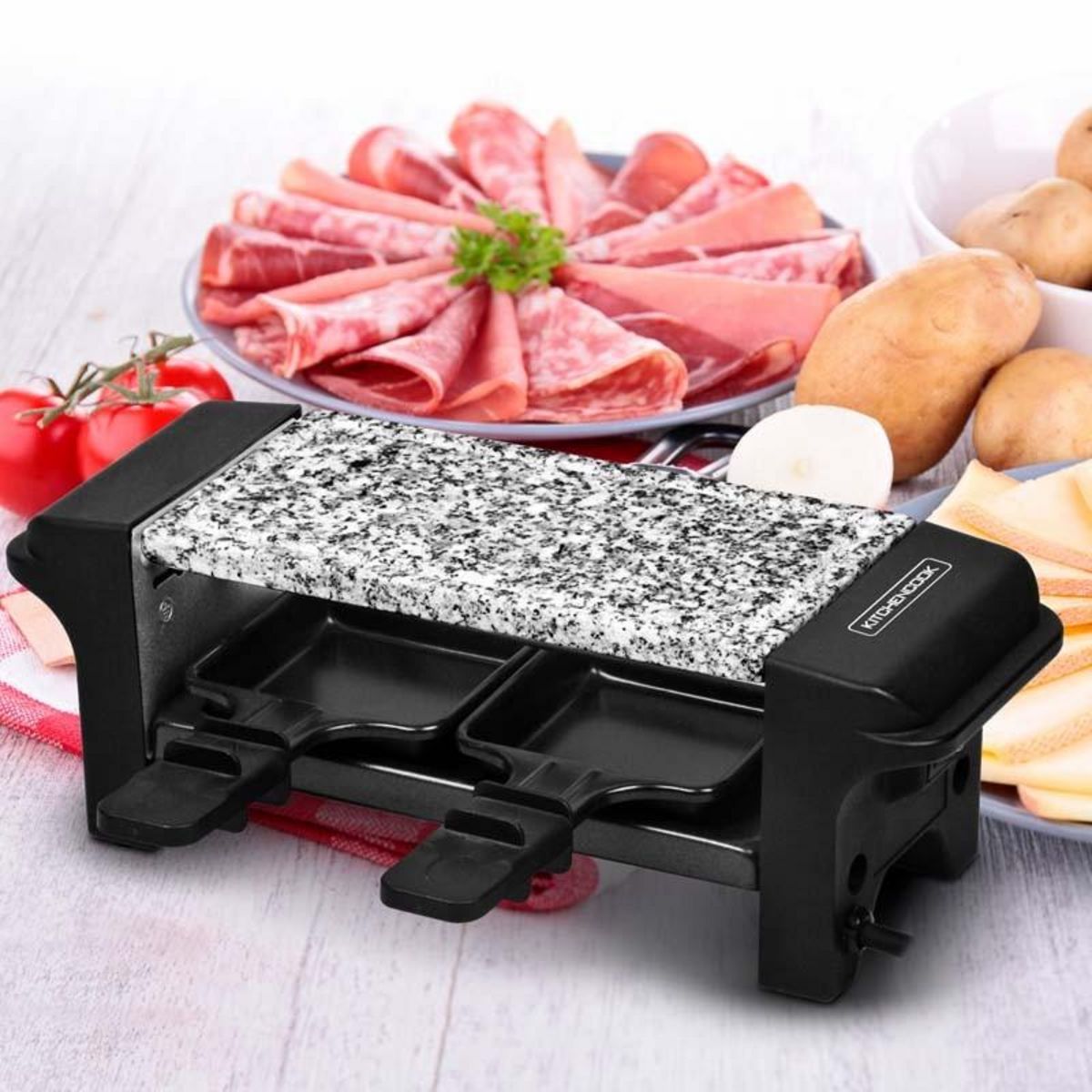 KITCHENCOOK Raclette Avec Plaques Granit Et Poêlons Ani Adhésifs Rc Everest Kitchencook