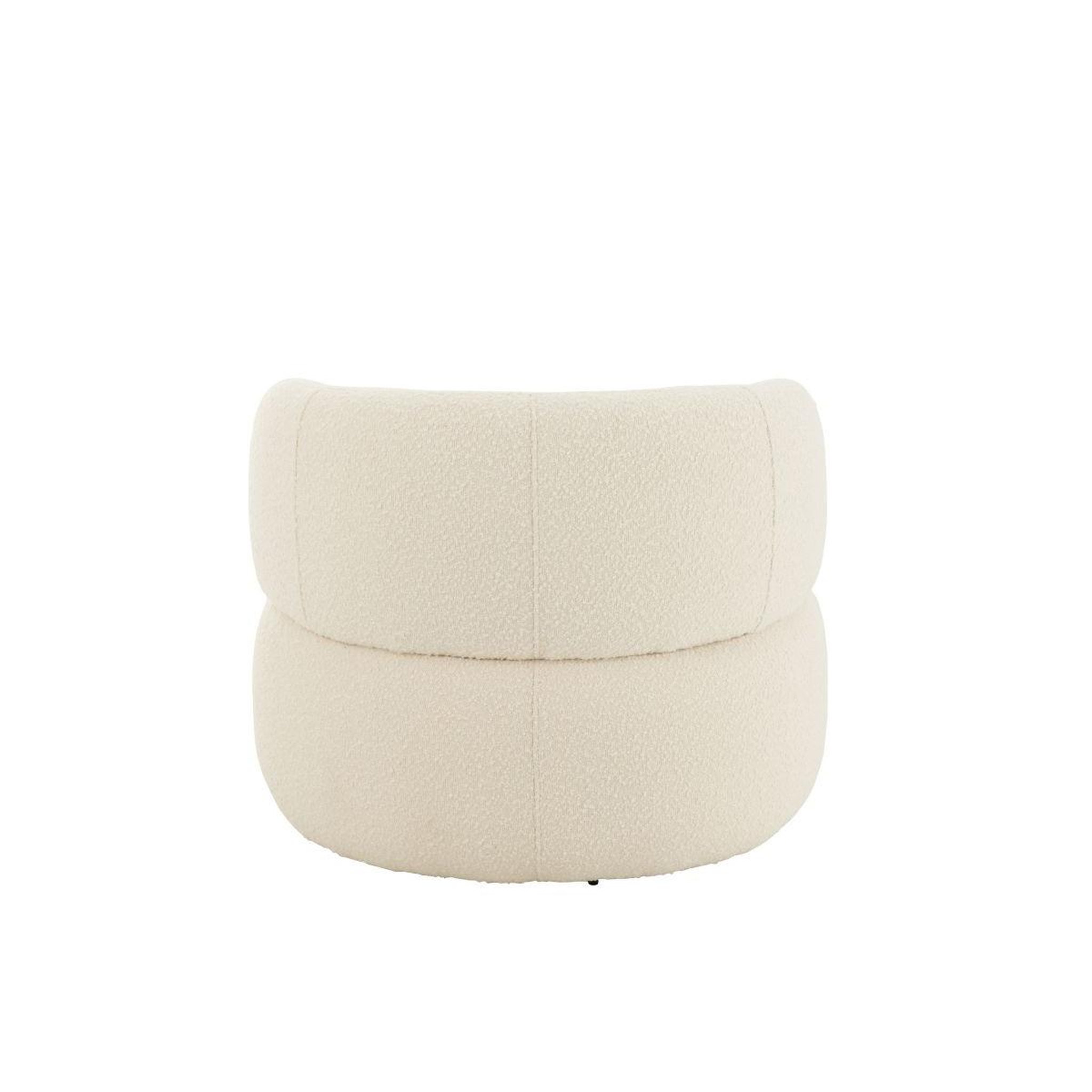 Voir la diapositive 4 : J-LINE Fauteuil Pivotant Rond  Cosy  85cm Écru