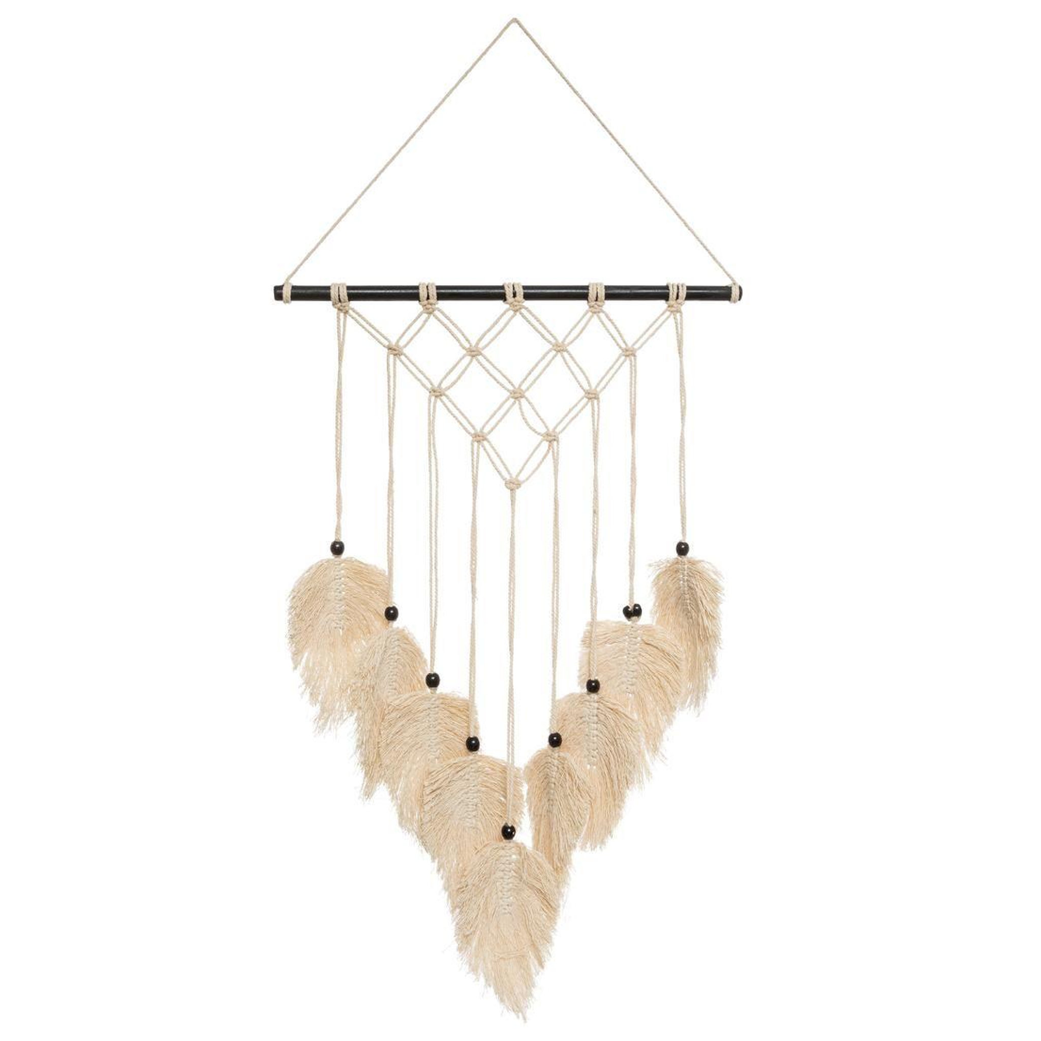 ATMOSPHERA Décoration murale macramé  safari  68cm lin