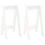 Voir la diapositive 2 : VIDAXL Tabourets lot de 2 blanc 40x40x75 cm bois massif de pin