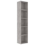 Voir la diapositive 2 : VIDAXL Bibliotheque Gris beton 40x30x189 cm Bois d'ingenierie