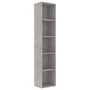 Voir la diapositive 2 : VIDAXL Bibliotheque Gris beton 40x30x189 cm Bois d'ingenierie