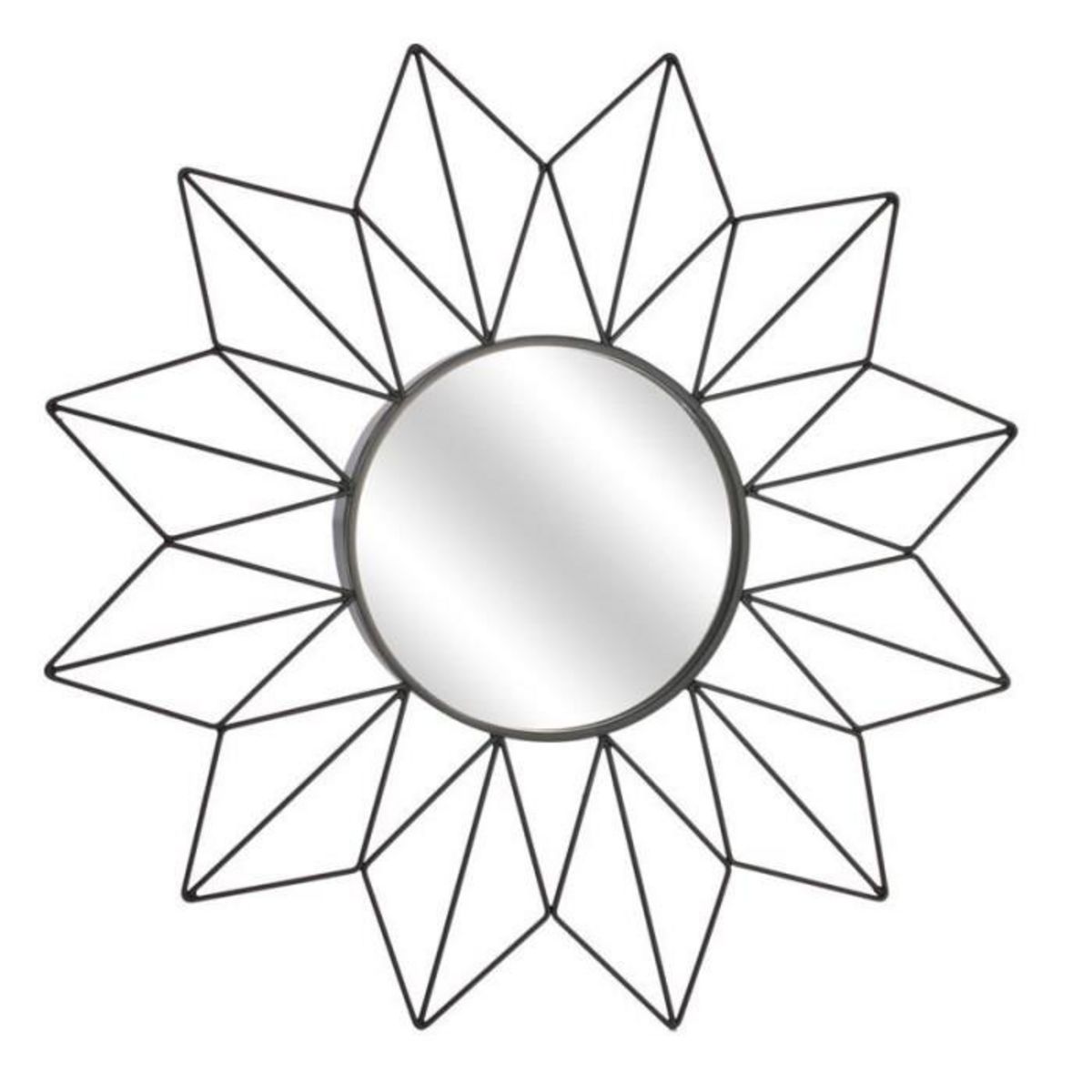 Paris Prix Miroir Mural Design  Soleil  50cm Noir