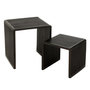 Voir la diapositive 1 : Paris Prix Lot de 2 Tables Basses en Bois  Teck  50cm Noir