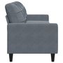 Voir la diapositive 5 : VIDAXL Canape a 3 places Gris fonce 210 cm Velours