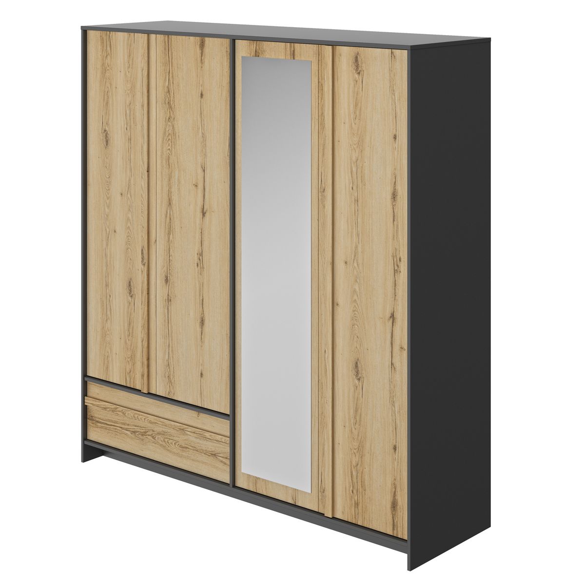 GAMI Armoire 4 portes + 1 miroir + 1 tiroir MEZOS