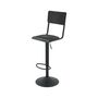 Voir la diapositive 3 : Rendez vous déco Lot de 2 chaises de bar réglables 60/80 cm en bois noir - Clem