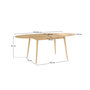 Voir la diapositive 4 : Rendez vous déco Table ovale 6/8 personnes extensible en bois clair 170/200 cm - Eddy