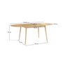 Voir la diapositive 4 : Rendez vous déco Table ovale 6/8 personnes extensible en bois clair 170/200 cm - Eddy