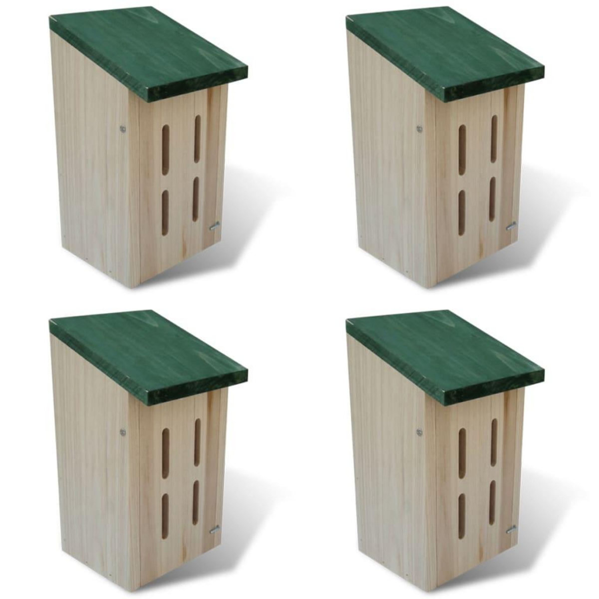 VIDAXL Set de 4 maisons pour paillons 14 x 15 x 22 cm