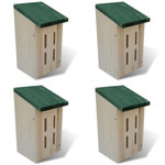 VIDAXL Set de 4 maisons pour paillons 14 x 15 x 22 cm