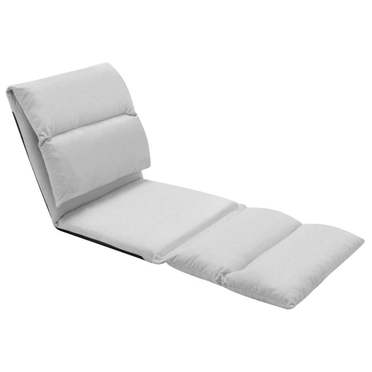 VIDAXL Chaise pliable de sol Gris clair Microfibre
