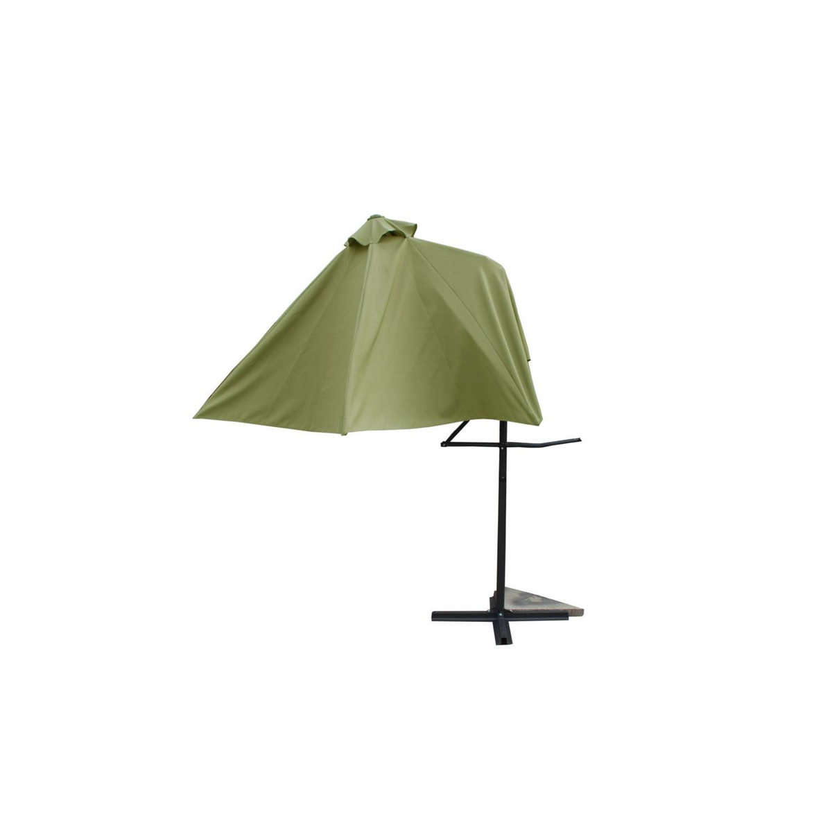 CONCEPT USINE Parasol déporté avec ouverture innovante diamètre 3m vert ALCUDIA