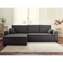 Voir la diapositive 5 : BEST MOBILIER Dellia - canapé d'angle réversible convertible - avec coffre - en velours côtelé - 4 places