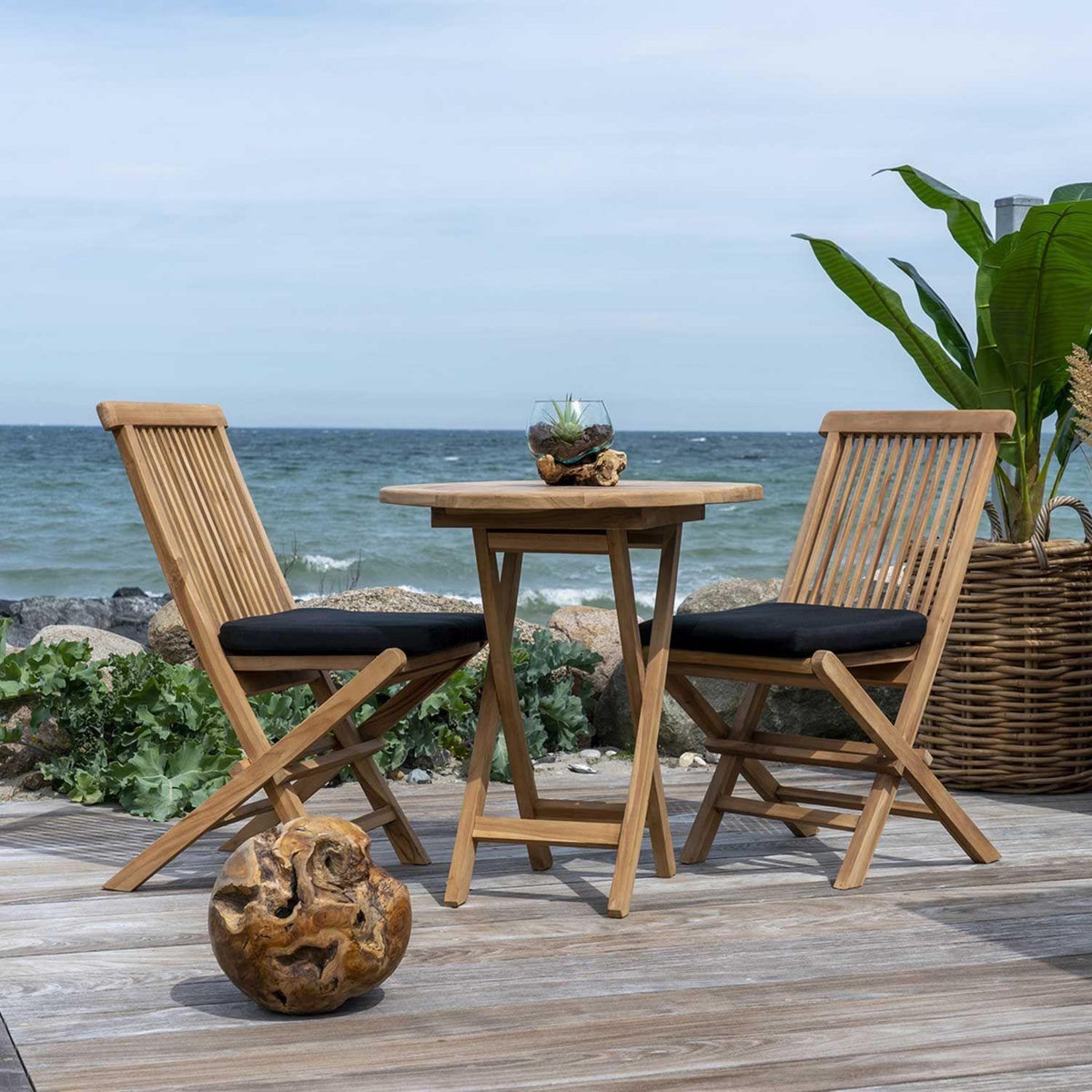 HOUSE NORDIC 2 Chaises de jardin TOLEDO avec coussin