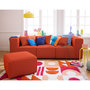 Voir la diapositive 2 : LISA DESIGN Arty - pouf d'appoint - en tissu mailles 3d
