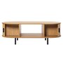 Voir la diapositive 2 : BEST MOBILIER Kofu - table basse - bambou - 2 portes et 1 niche - 120 cm