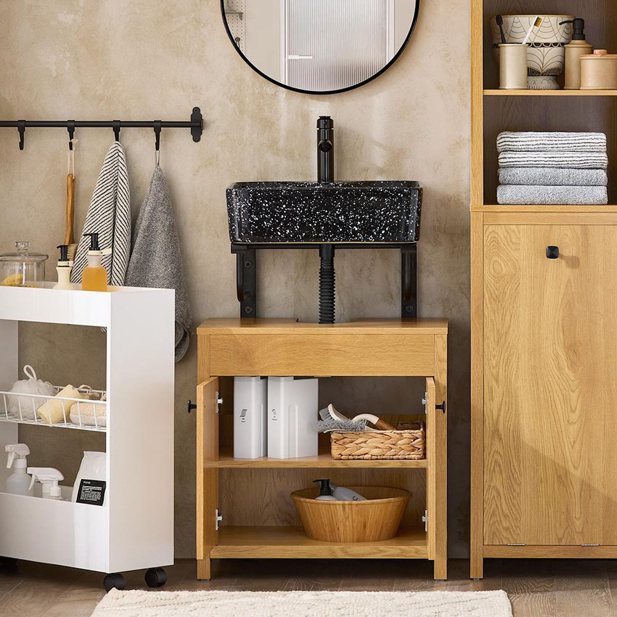 SOBUY SoBuy - Meuble Sous-vasque à deux portes - Rustique - BZR98