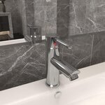 VIDAXL Robinet de lavabo de salle de bain Argente 130x176 mm