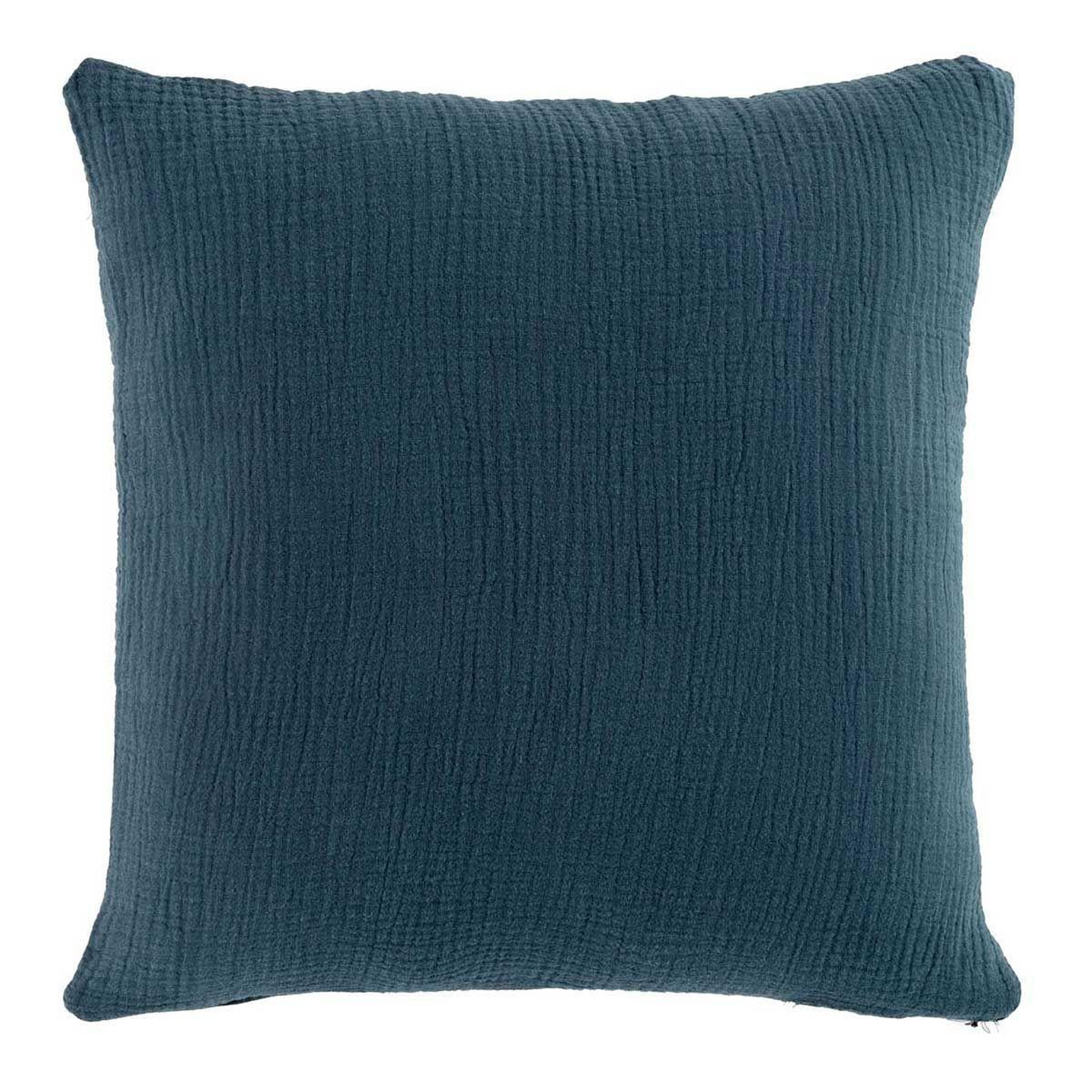 Douceur d'Intérieur Coussin déco uni  angelia  40x40cm bleu marine