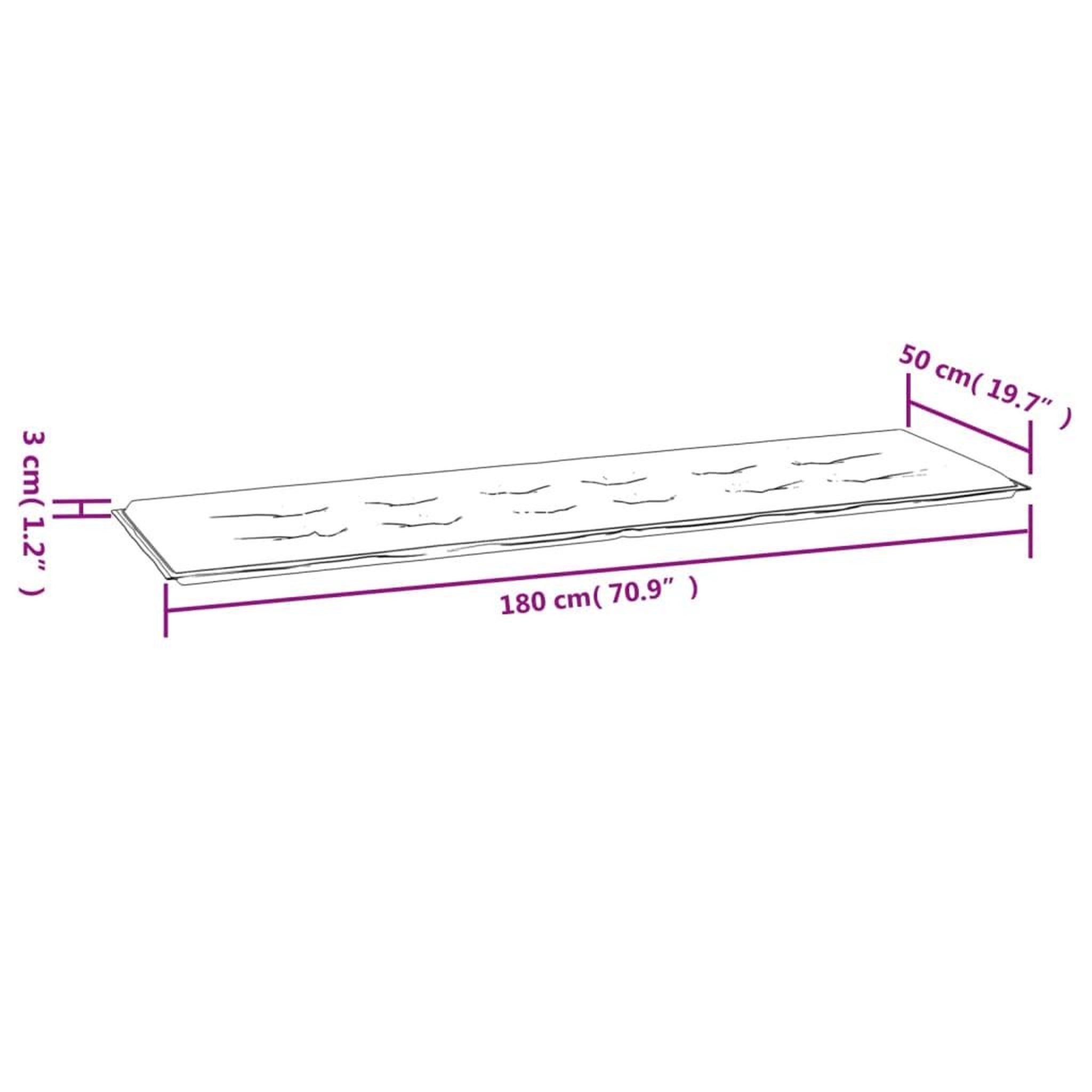 Voir la diapositive 6 : VIDAXL Coussin de banc de jardin vert 180x50x3 cm tissu oxford