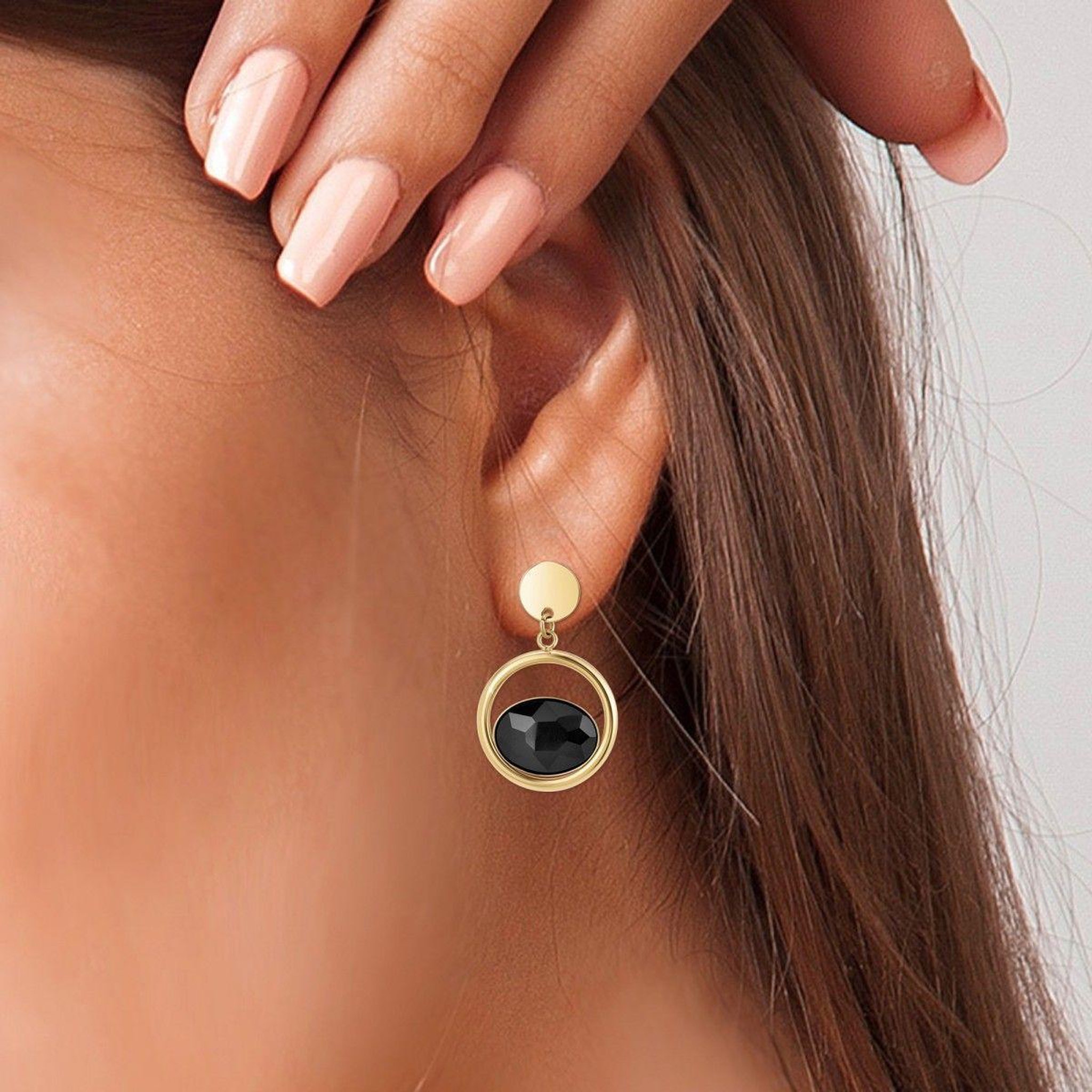 Voir la diapositive 2 : SC BOHEME Boucles d'oreilles SC Bohème ornées de Cristaux scintillants