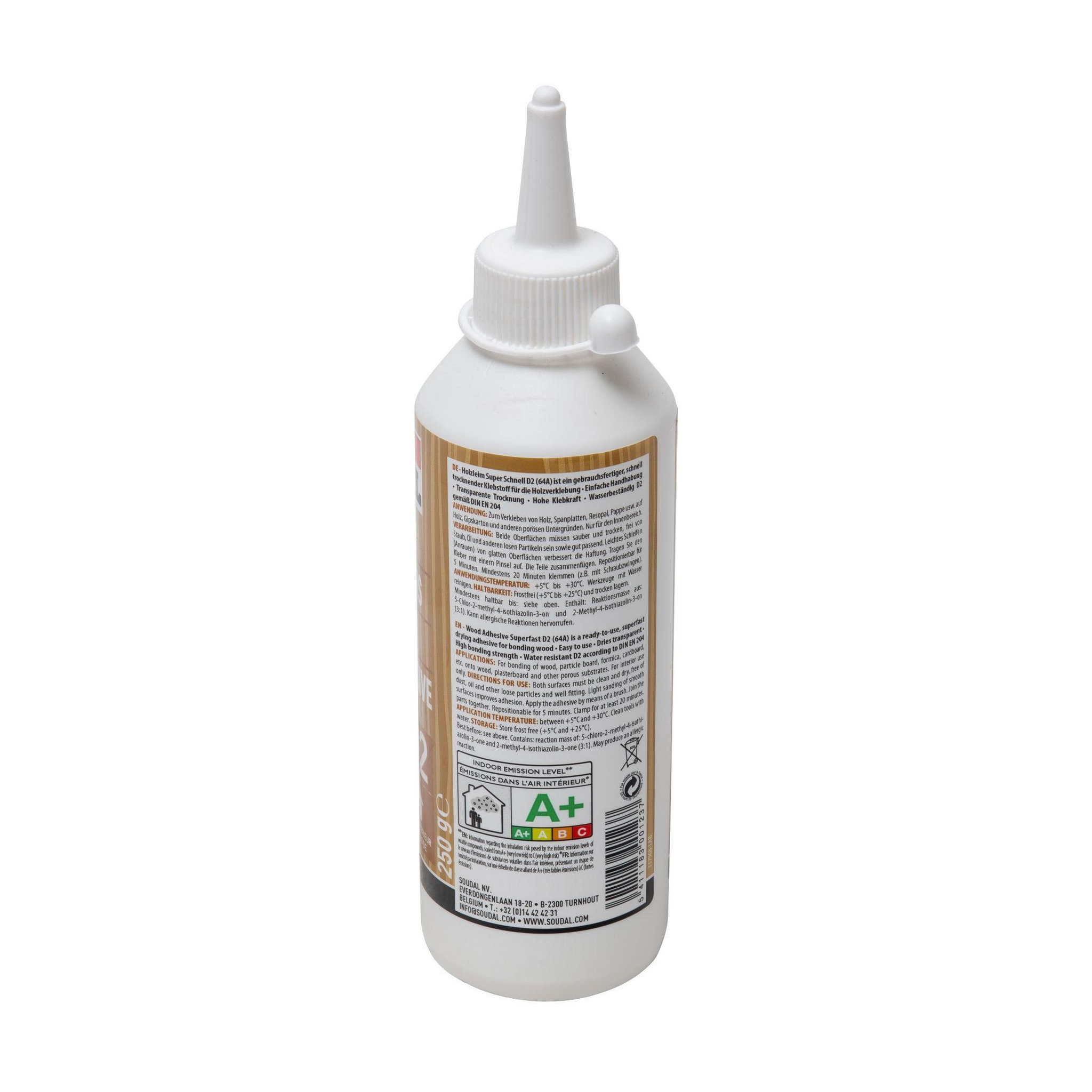 Voir la diapositive 3 : Soudal Colle à bois rapide blanche 250g