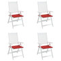 Voir la diapositive 4 : VIDAXL Coussins de chaise jardin lot de 4 rouge 40x40x3cm tissu oxford