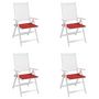 Voir la diapositive 4 : VIDAXL Coussins de chaise jardin lot de 4 rouge 40x40x3cm tissu oxford