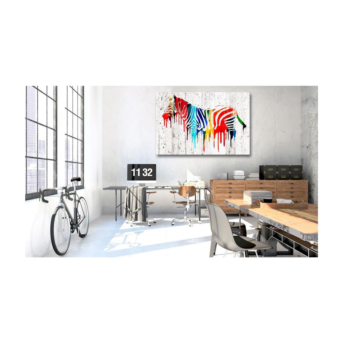 Paris Prix Tableau Imprimé  Zèbre Colorée