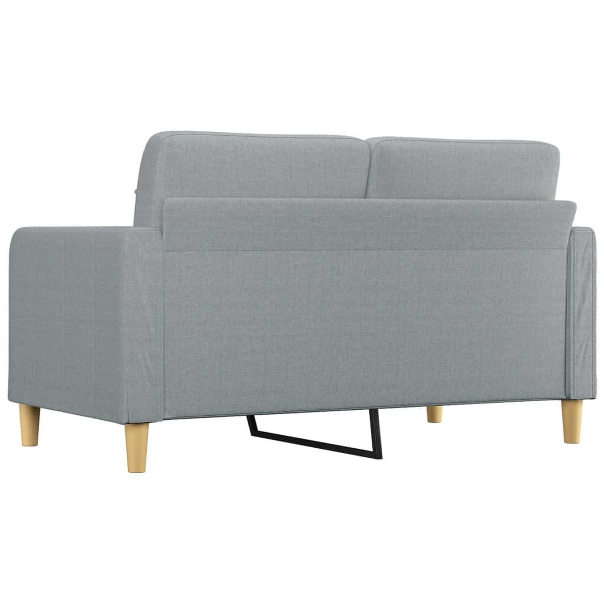 Voir la diapositive 5 : VIDAXL Canape a 2 places Gris clair 140 cm Tissu