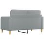 Voir la diapositive 5 : VIDAXL Canape a 2 places Gris clair 140 cm Tissu
