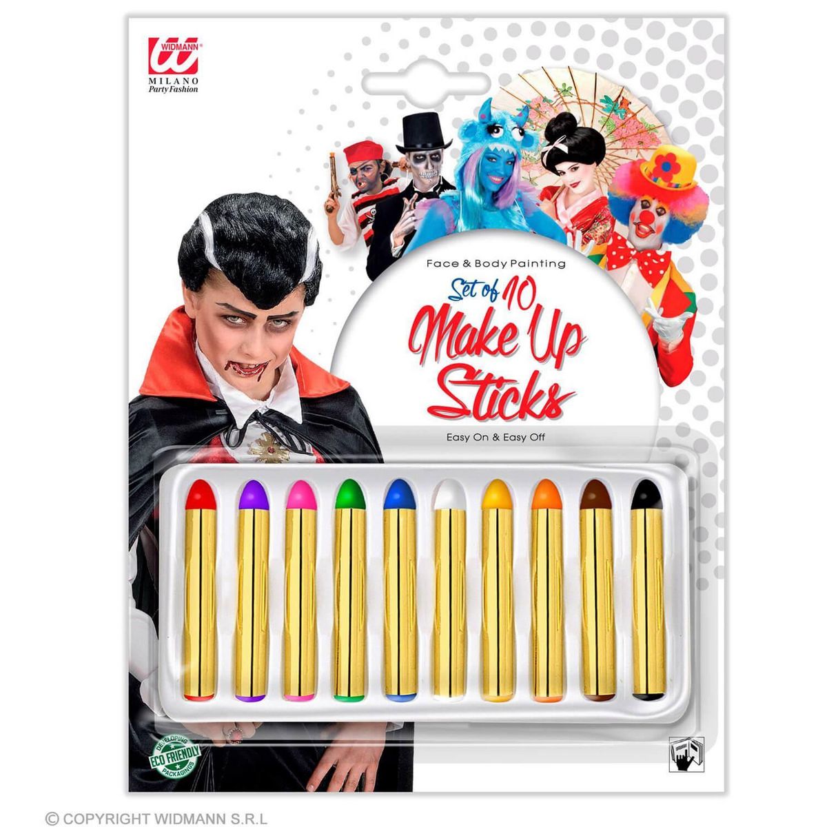 WIDMANN Set De 10 crayons De Maquillage - 24 ml