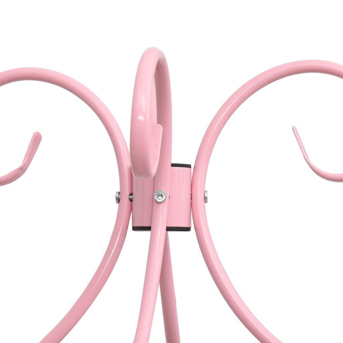 VIDAXL Cadre de lit a baldaquin sans matelas rose metal 140x200 cm