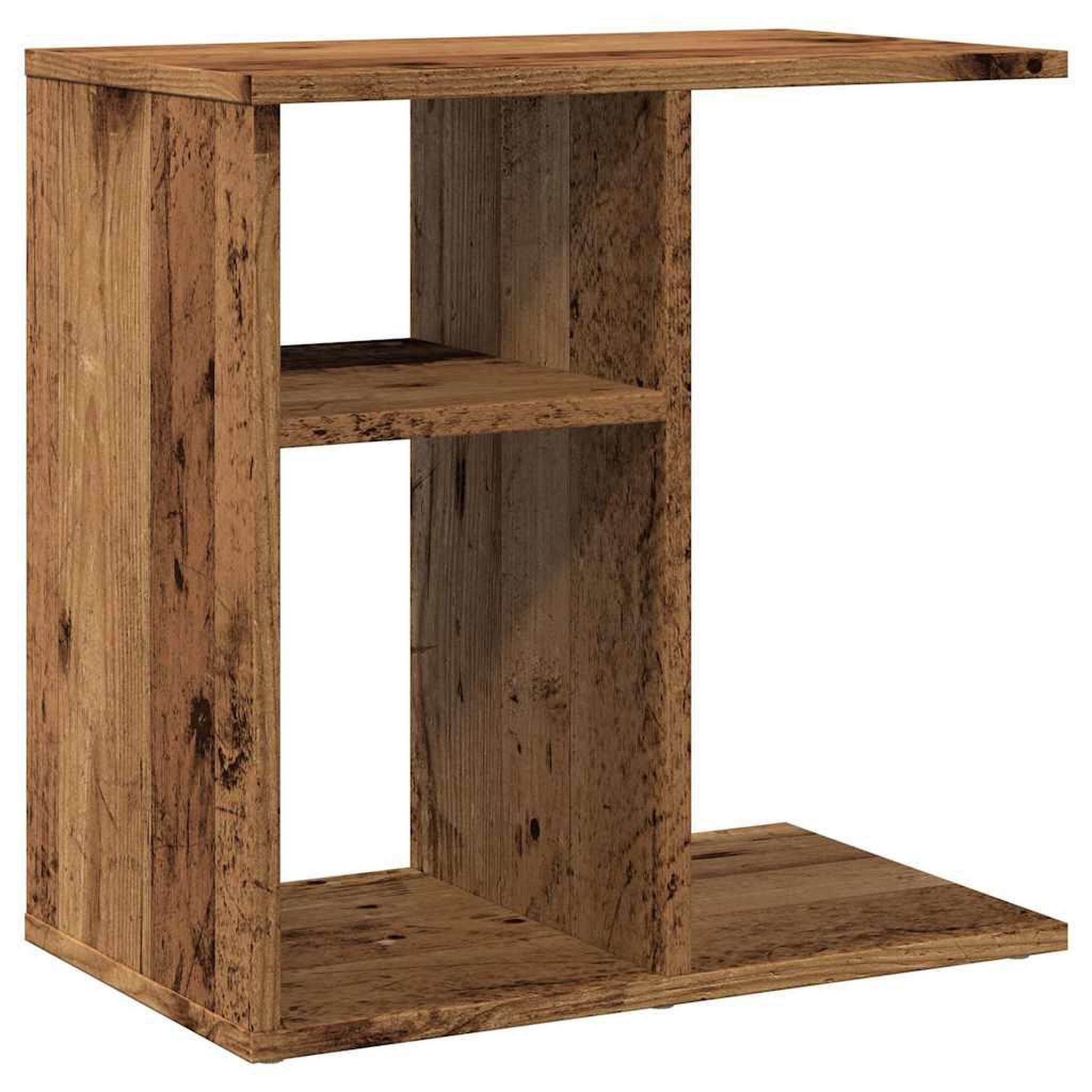 Voir la diapositive 2 : VIDAXL Table d'appoint vieux bois 50x30x50 cm bois d'ingenierie